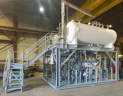 Multi-Stage Scrubbing System to reduce PM2.5 acid mist, front view