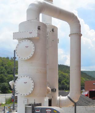 Packed Tower Scrubber for hydrogen sulfide & ammonia scrubbing Packed Tower Scrubber for hydrogen sulfide scrubbing
