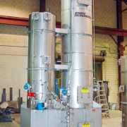 Sulfur dioxide scrubbing system with Quench Tower and Packed Tower Scrubber