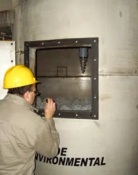 Monroe engineer performing field evaluation Monroe engineer performing field evaluation