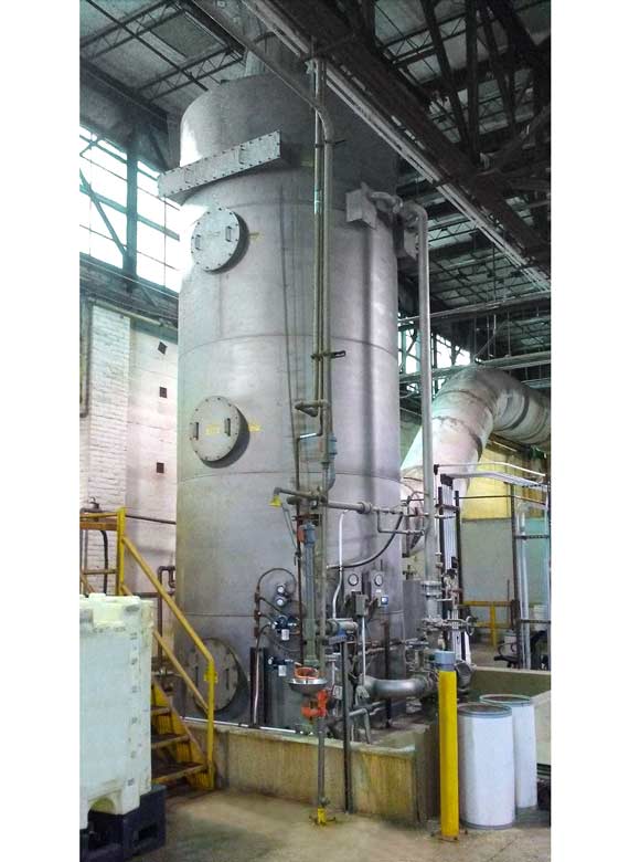 Wet Scrubber to treat nitric acid from dryer at a ceramics plant