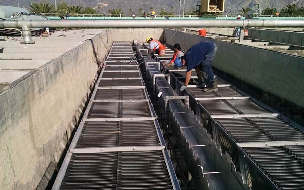Plate Settler for wastewater digester at a brewery