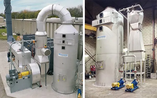 Multi-Stage Scrubbing System with Venturi Scrubber and Cyclonic Separator Multi-Stage Scrubbing System with Venturi Scrubber and Cyclonic Separator for a food manufacturer