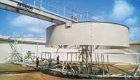 90 ft. diameter wastewater Secondary Clarifier rebuild processes over 2 million gallons per day at a polymer plant