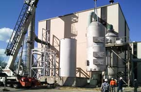 Packed Tower Scrubber for SO2 removal from waste incinerator exhaust, 316 stainless steel construction