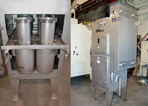 1,000 ACFM Spiral Tube Mist Collectors for cheese mold wash-down/cleaning process 1,000 ACFM Spiral Tube Mist Collectors for cheese mold wash-down/cleaning process