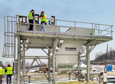 Vertical Plate Clarifier installation at power plant