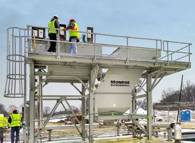 Vertical Plate Lamella Clarifier installation at power plant