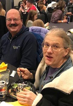 Monroe Environmental employees enjoy a Walleye game