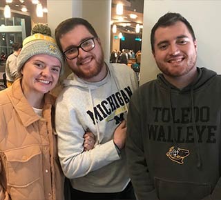 Monroe Environmental employees enjoy a Walleye game