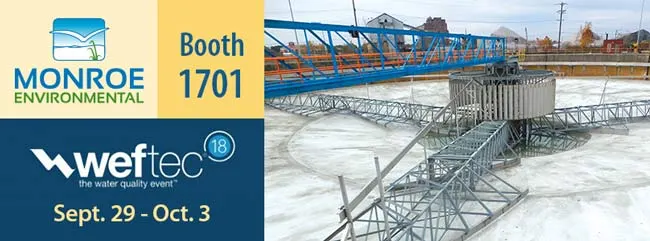 Monroe Environmental is in booth 1701 at Weftec 2018