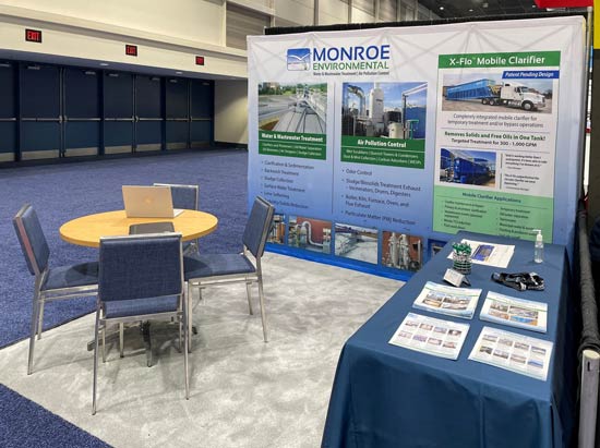 Monroe Environmental booth at Weftec 2022