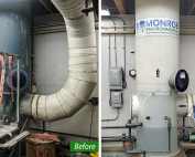 Wet Scrubber rebuild photos, before and after