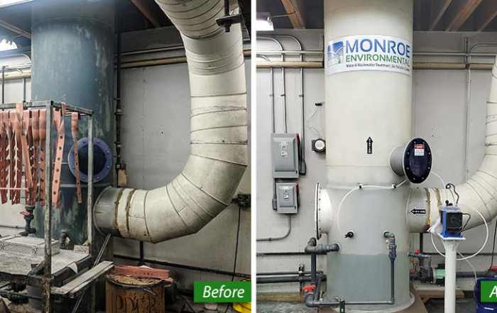 Wet Scrubber rebuild photos, before and after