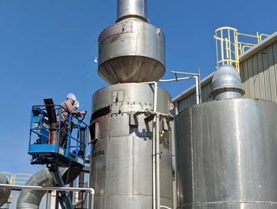 Rebuilt Packed Tower Scrubber with mist eliminator Rebuilt Packed Tower Scrubber with mist eliminator