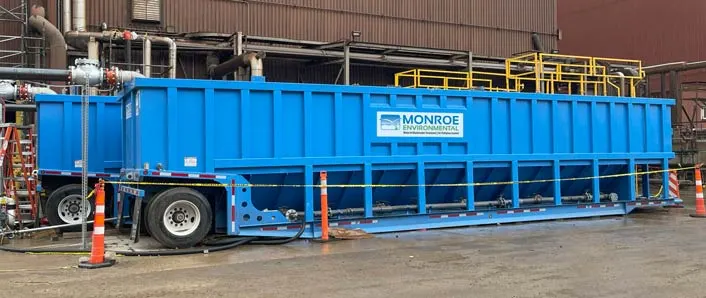 mobile water treatment at steel mill