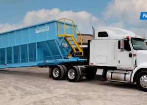X-Flo Mobile Clarifier transported on truck to jobsite